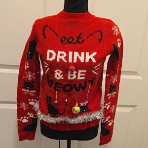 Red Ugly Cat Sweater